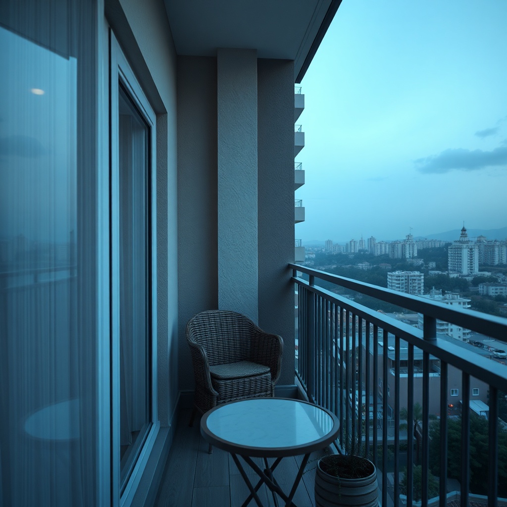 Bir apartmanın balkonunda
