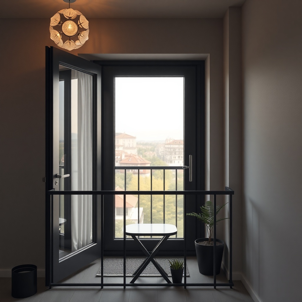 <clean photorealistic photo/illustration for Ekonomik cam balkon modelleri section