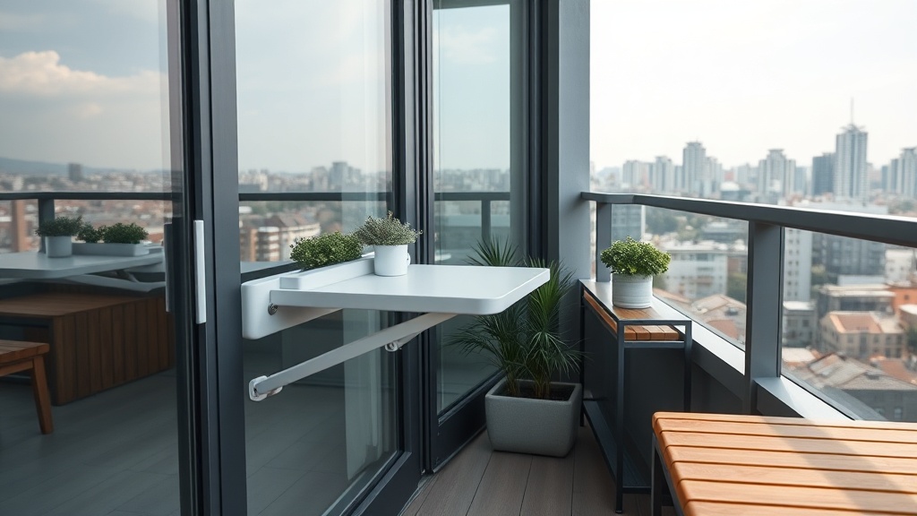 Sistem Cam Balkon Katlanır Masa ve Raf Çözümleri