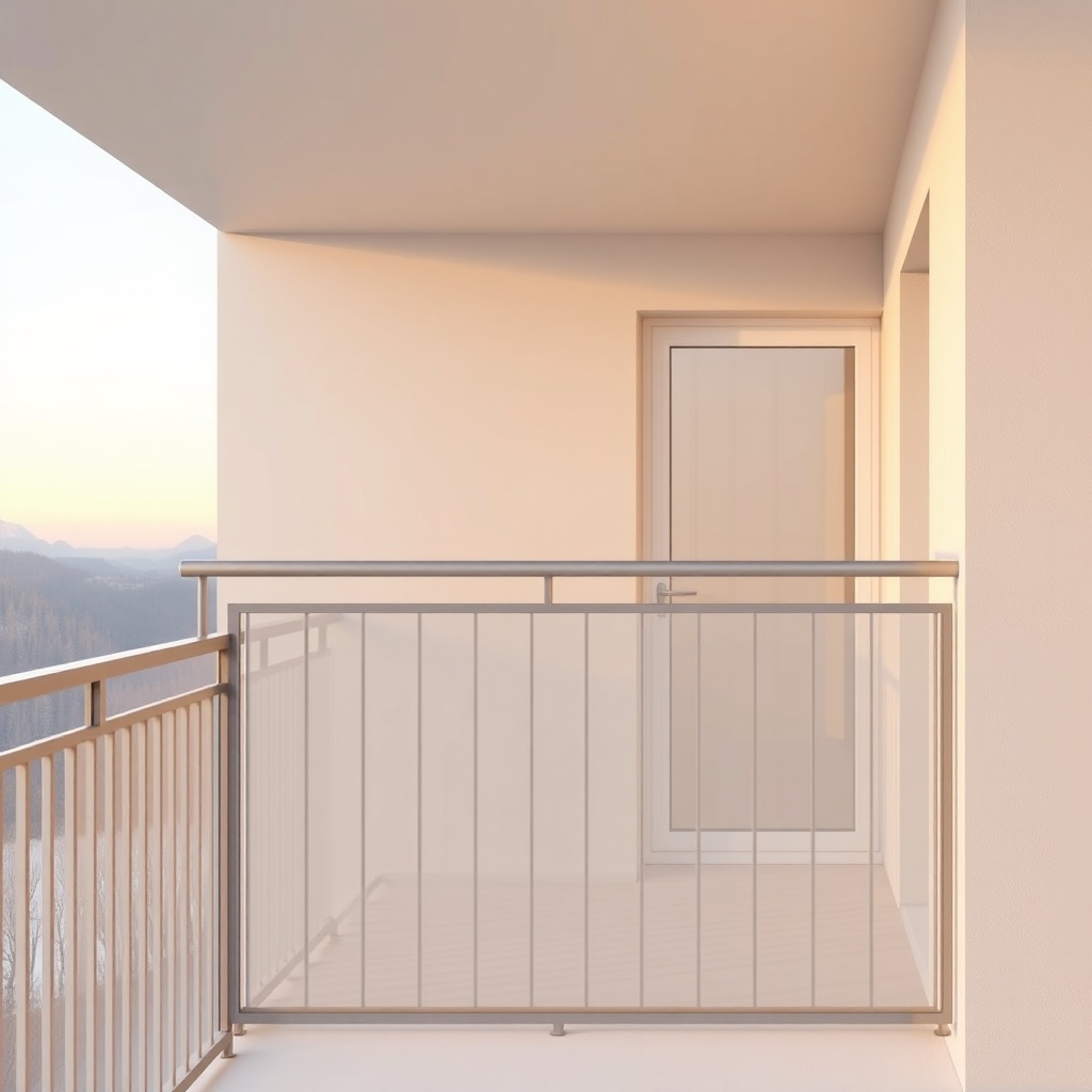 Photorealistic image of a balkon with installed cam sistem